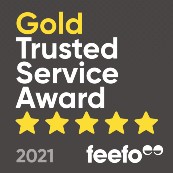 feefo gold trusted service award 2021